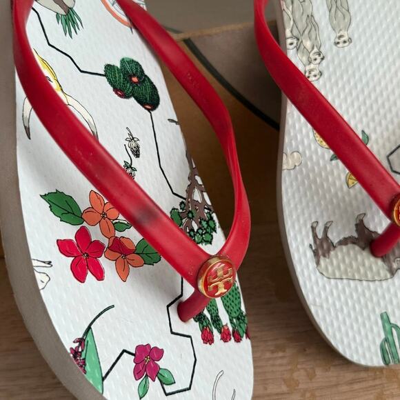 Tory Burch Multicolor Flip Flops Women Sandals - SZ 8 - Picture 6 of 8